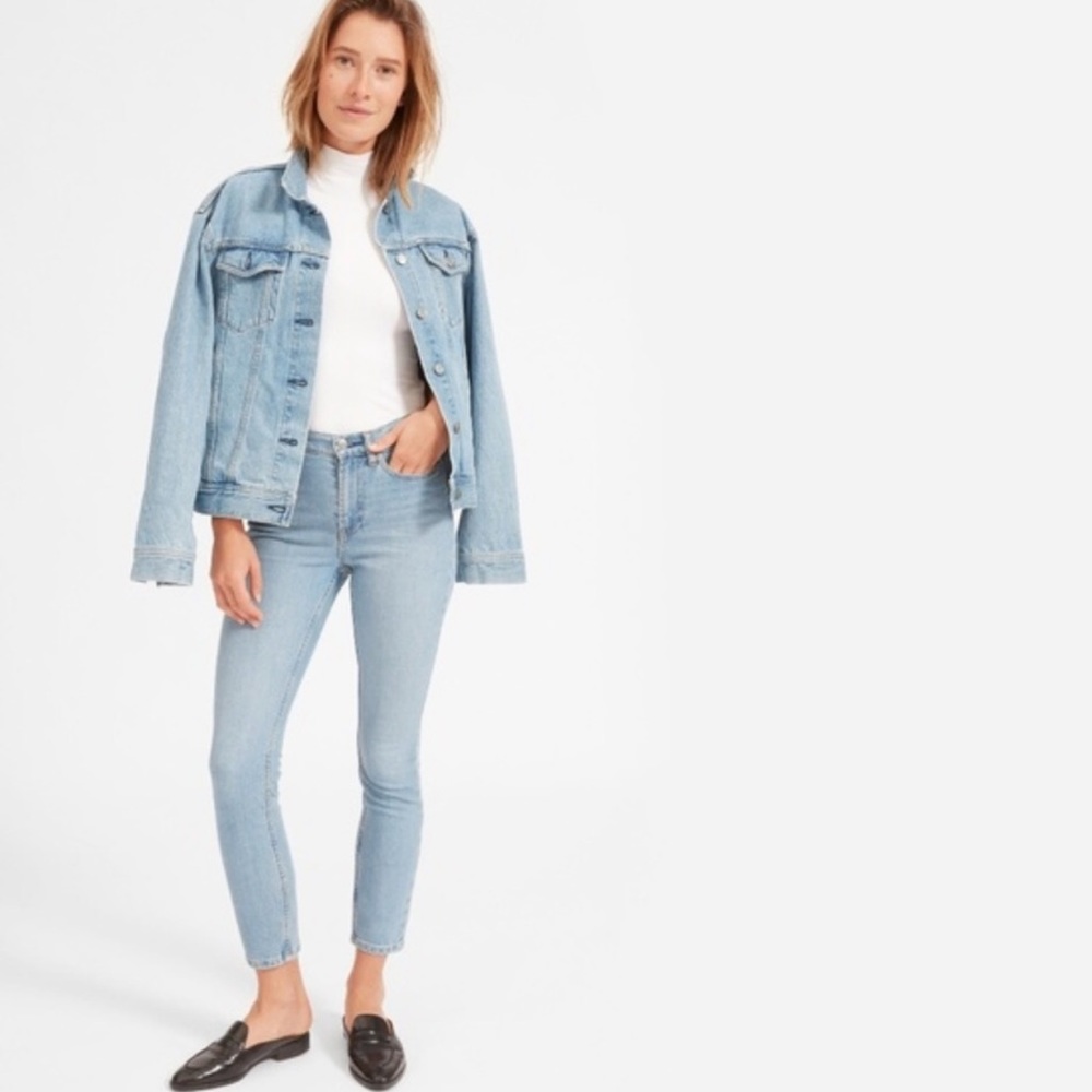 Everlane high rise skinny jean ankle, light blue